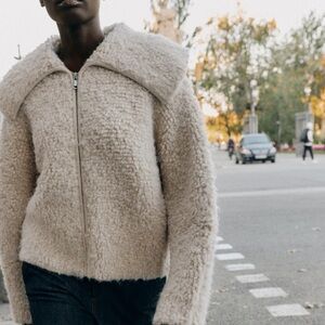 Zara Elegant Cream Teddy coat ! New ! So beautiful!!!